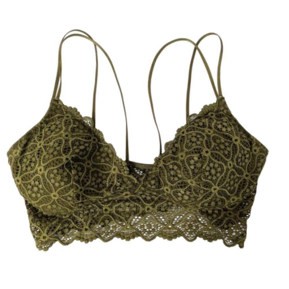 Auden Floral Lace Bralette Olive Size L